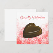 Mein Valentins-Schokoladenherz Feiertagskarte (Vorne/Hinten)