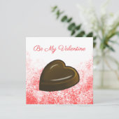 Mein Valentins-Schokoladenherz Feiertagskarte (Stehend Vorderseite)