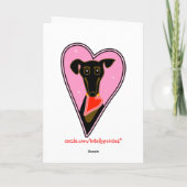 Mein Valentinsgruß Feiertagskarte (Rückseite)