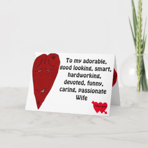 MEIN VALENTINSTAG-EHEFRAU-SCHERZ  KARTE