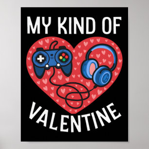 Mein Valentinstag-Gamer Valentinstag Gaming Männer Poster