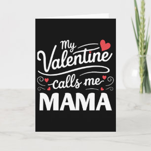 Mein Valentinstag nennt mich Mama Retro Groovy Val Karte