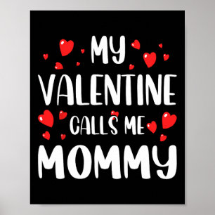 Mein Valentinstag nennt mich Mami Lustige Vday-Her Poster