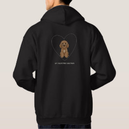 Mein Valentinstag-Partner hat Pfoten Cockapoo-Hund Hoodie