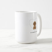Mein Valentinstag-Partner hat Pfoten Cockapoo-Hund Kaffeetasse (VorderseiteRechts)