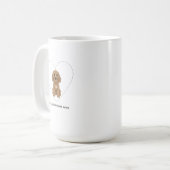 Mein Valentinstag-Partner hat Pfoten Cockapoo-Hund Kaffeetasse (Vorderseite Links)