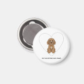 Mein Valentinstag-Partner hat Pfoten Cockapoo-Hund Magnet (Vorderseite/Rückseite)