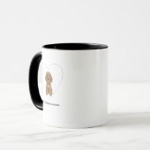 Mein Valentinstag-Partner hat Pfoten Cockapoo-Hund Tasse (Vorderseite Links)