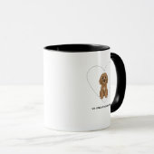 Mein Valentinstag-Partner hat Pfoten Cockapoo-Hund Tasse (VorderseiteRechts)