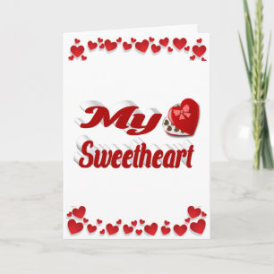 Mein Valentinstag Schatz rote Herzen  Karte