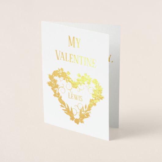 Mein Valentinstag Sweetheart Folienkarte (Vorderseite)