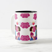 Mein Valentinstag. Zweifarbige Tasse (Vorderseite Links)