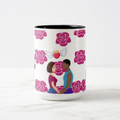 Mein Valentinstag. Zweifarbige Tasse (Mittel)