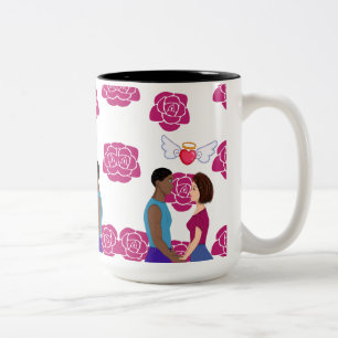 Mein Valentinstag. Zweifarbige Tasse