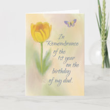 MEIN Vater 1. Geburtstag Erinnerung Wasserfarbe