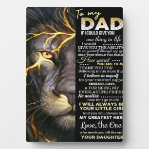 Mein Vater   Adorable Letter   Liebliches Geschenk Fotoplatte