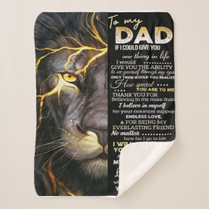 Mein Vater   Adorable Letter   Liebliches Geschenk Sherpadecke