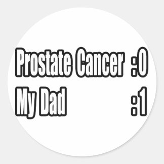 Mein Vater Beat Prostate Cancer (Scoreboard) Runder Aufkleber