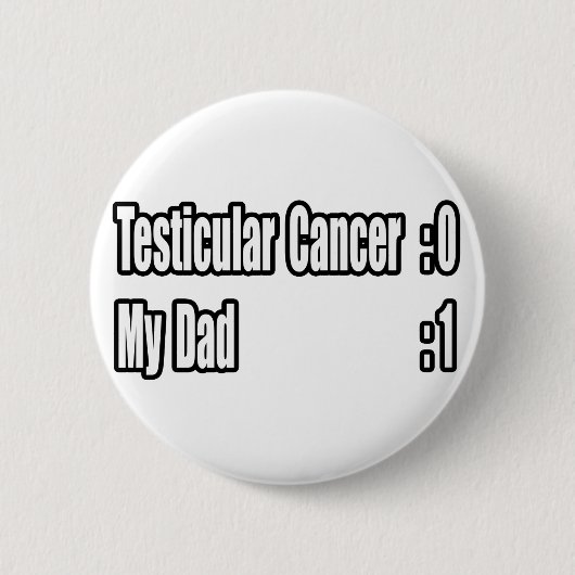 Mein Vater Beat Testicular Cancer (Scoreboard) Button (Vorderseite)