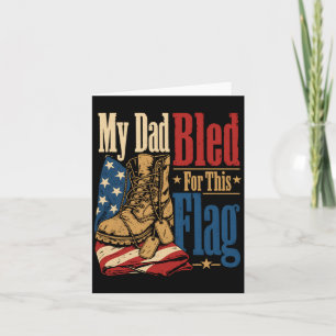 Mein Vater blutete für diese Flagge, US-Veteraneng Karte