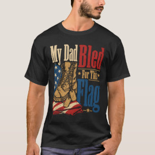 Mein Vater blutete für diese Flagge, US-Veteraneng T-Shirt