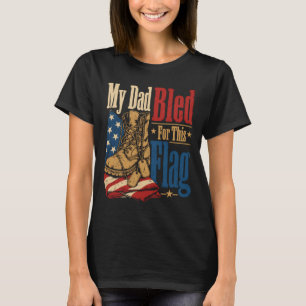 Mein Vater blutete für diese Flagge, US-Veteraneng T-Shirt