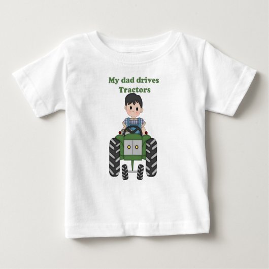 Mein Vater fährt Traktoren Baby T-shirt (Vorderseite)