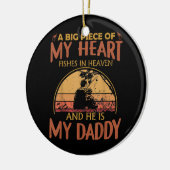 Mein Vater fischt an einer Paradiesfischer-Gedenks Keramik Ornament (Links)