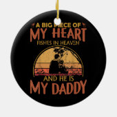 Mein Vater fischt an einer Paradiesfischer-Gedenks Keramik Ornament (Hinten)