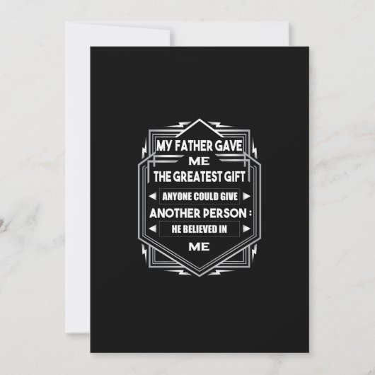 Mein Vater gab mir das bestste Geschenk, das jeman Einladung (Vorderseite)