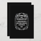 Mein Vater gab mir das bestste Geschenk, das jeman Einladung (Vorne/Hinten)