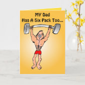 MEIN Vater hat auch ein Sechserpaket.. Karte (Gelbe Blume)