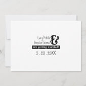 Mein Vater hat sein Territorium offiziell markiert Einladung (Rückseite)