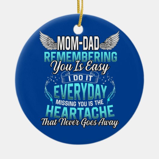 Mein Vater in der Mama, der an dich erinnert, ist Keramik Ornament (Vorne)