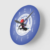 Mein Vater ist an Bord eines U-Bootes Runde Wanduhr (Winkel)