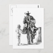 Mein Vater ist Cowboy Postkarte (Vorne/Hinten)