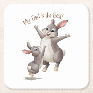 Mein Vater ist der beste Rechteckiger Pappuntersetzer