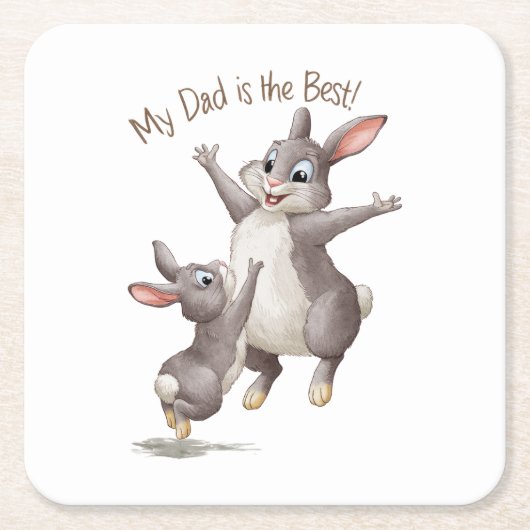 Mein Vater ist der beste Rechteckiger Pappuntersetzer (Vorderseite)