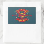 Mein Vater ist der größte Superheld der Welt Rechteckiger Aufkleber (Tasche)