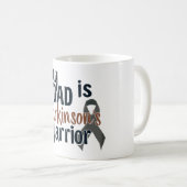 Mein Vater ist der Krieger meines Parkinson Kaffeetasse (VorderseiteRechts)