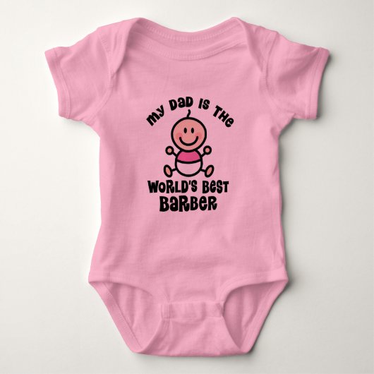 Mein Vater ist der Weltbeste Friseur Baby Strampler (Vorderseite)
