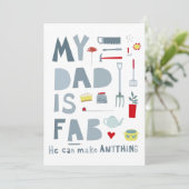 Mein Vater ist die Fab-Grüße-Karte (Stehend Vorderseite)
