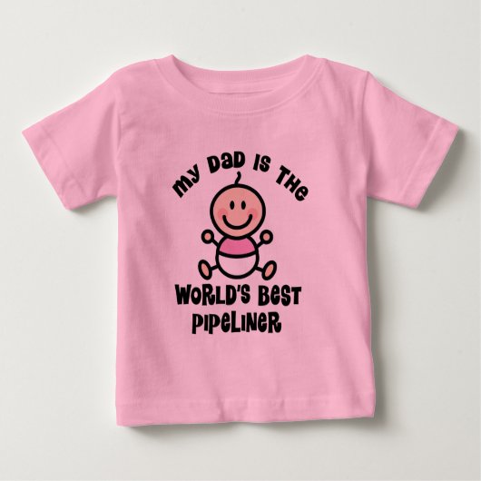 Mein Vater ist die Welten bestes Pipeliner Baby T-shirt (Vorderseite)