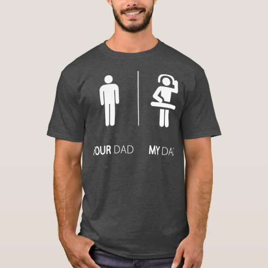 Mein Vater ist ein DJ-Funny Disk Jockey DJ-Geschen T-Shirt (Vorderseite)