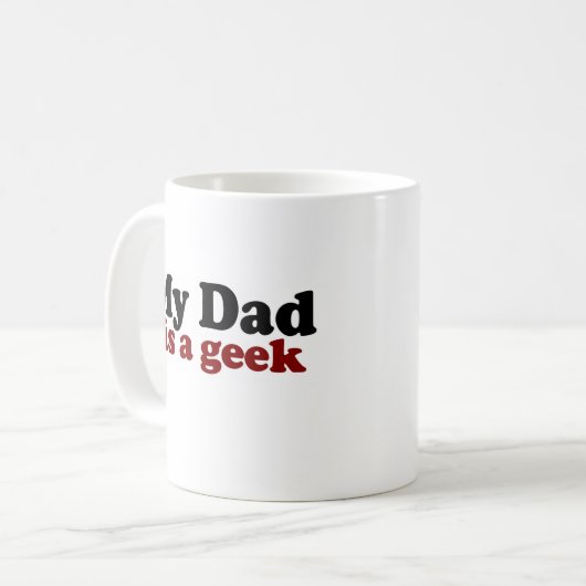 Mein Vater ist ein Geek Kaffeetasse (Vorderseite Links)