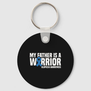 Mein Vater ist ein Krieger Blue Ribbon Alopecia Aw Schlüsselanhänger