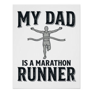 Mein Vater ist ein Marathonläufer Vintage-Shirt-De Poster