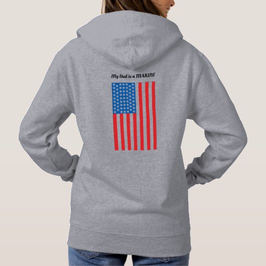 Mein Vater ist ein Personalisierter Seefahrer Hoodie (Rückseite)