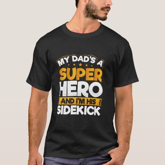 Mein Vater ist ein Superheld und ich bin sein Side T-Shirt (Vorderseite)