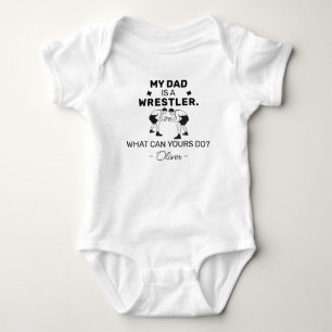 Mein Vater ist ein Wrestler, was kann deiner tun - Baby Strampler